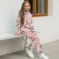 thumbnail image 4 of Uorisanigo 2 Piece Set Girls Boys Active Sweat Set – Soft Stylish Pink Camo Hunting Pullover Hoodie and Jogger Pants Sweatsuit Casual Clothes Fall Winter Outfits, 4 of 7