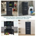 thumbnail image 5 of Sunnydaze Adjustable 57" Plastic 2-Shelf 1-Drawer Freestanding Storage Cabinet, Charcoal, 5 of 9