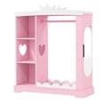 thumbnail image 3 of Reasea Kids Armoire with Mirror, Dress up Storage for Children Costume, Wardrobe Closet with Jewelry Cabinet for Bedroom, Kids Room, Girl, Pink, 3 of 10
