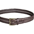 thumbnail image 3 of Men's Big & Tall Leather Adjustable Double V-Weave Braided Belt, 3 of 7
