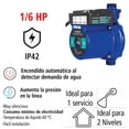thumbnail image 2 of Bomba Hidráulica Presurizadora en Línea Iusa Primo 1/6 HP RS15-9, 2 of 3