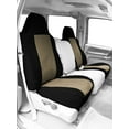 thumbnail image 2 of CalTrend Front Highback Buckets Faux Leather Seat Covers for 1987-1995 Jeep Wrangler - JP129-06LB Beige Insert with Black Trim, 2 of 3