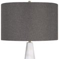 thumbnail image 4 of Uttermost Citadel Contemporary Marble Iron and Fabric Table Lamp - Elegant White, 4 of 8