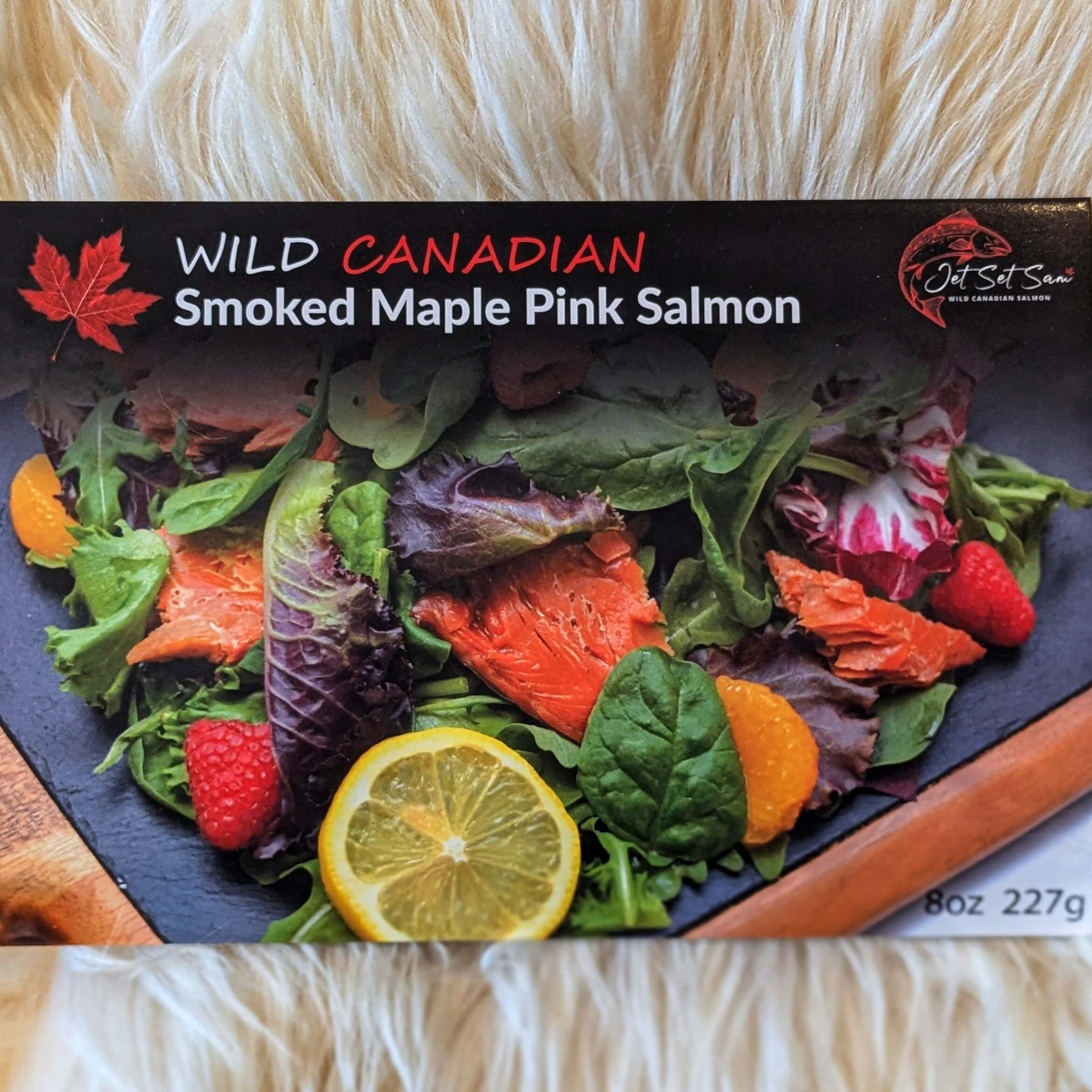 Wild Smoked Sockeye and Pink Salmon Maple Syrup Glazed Wild Caught 2 Pack Canadian Fillet Gift Ready To Eat Fish