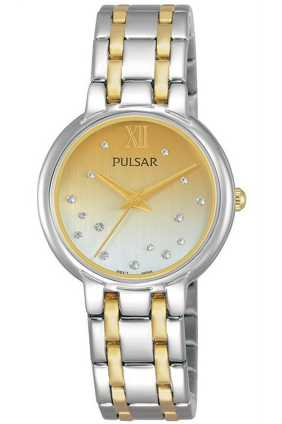 Womens Crystal Stars Night Out Watch - Stainless & Gold Tone - Bracelet