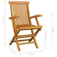 thumbnail image 4 of vidaXL Garden Chairs with Red Cushions 3 pcs Solid Teak Wood, 4 of 5