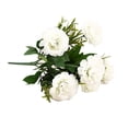 thumbnail image 1 of Daboolka Ramo de rosas artificiales pequeñas flores de seda boda fiesta nupcial decoración del hogar (blanco), 1 of 2