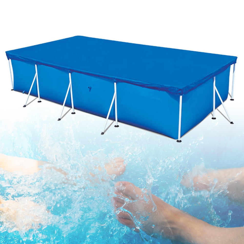 Swimming Pool Cover Durable Pool Dust Cover Rainproof Pool Cover for Rectangular Above Ground Swimming Pools