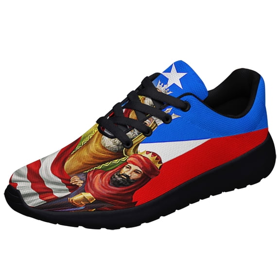 Puerto Rico Three Kings Shoes Sneakers Black Size 3.5