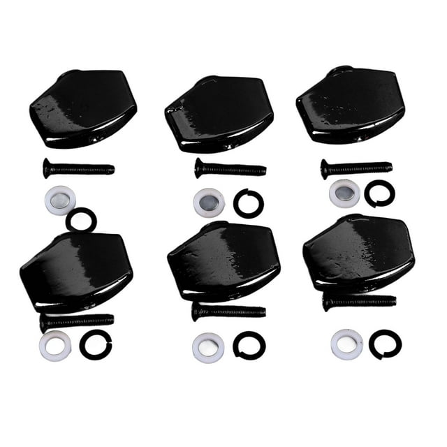 6Pcs Metal Stable Universal Tuner Buttons Acoustic Electric Guitar Tuning Peg Knobs For Guitar Replacement Modification