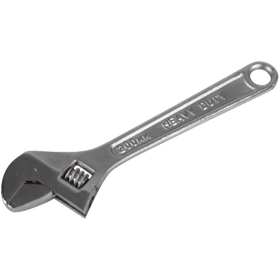 DURATOOL - 8" (200mm) Chrome Finish Adjustable Spanner