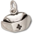 thumbnail image 1 of Sterling Silver 24" 1mm Box Chain 3D Nurses Medical Cross Hat Pendant Necklace, 1 of 2