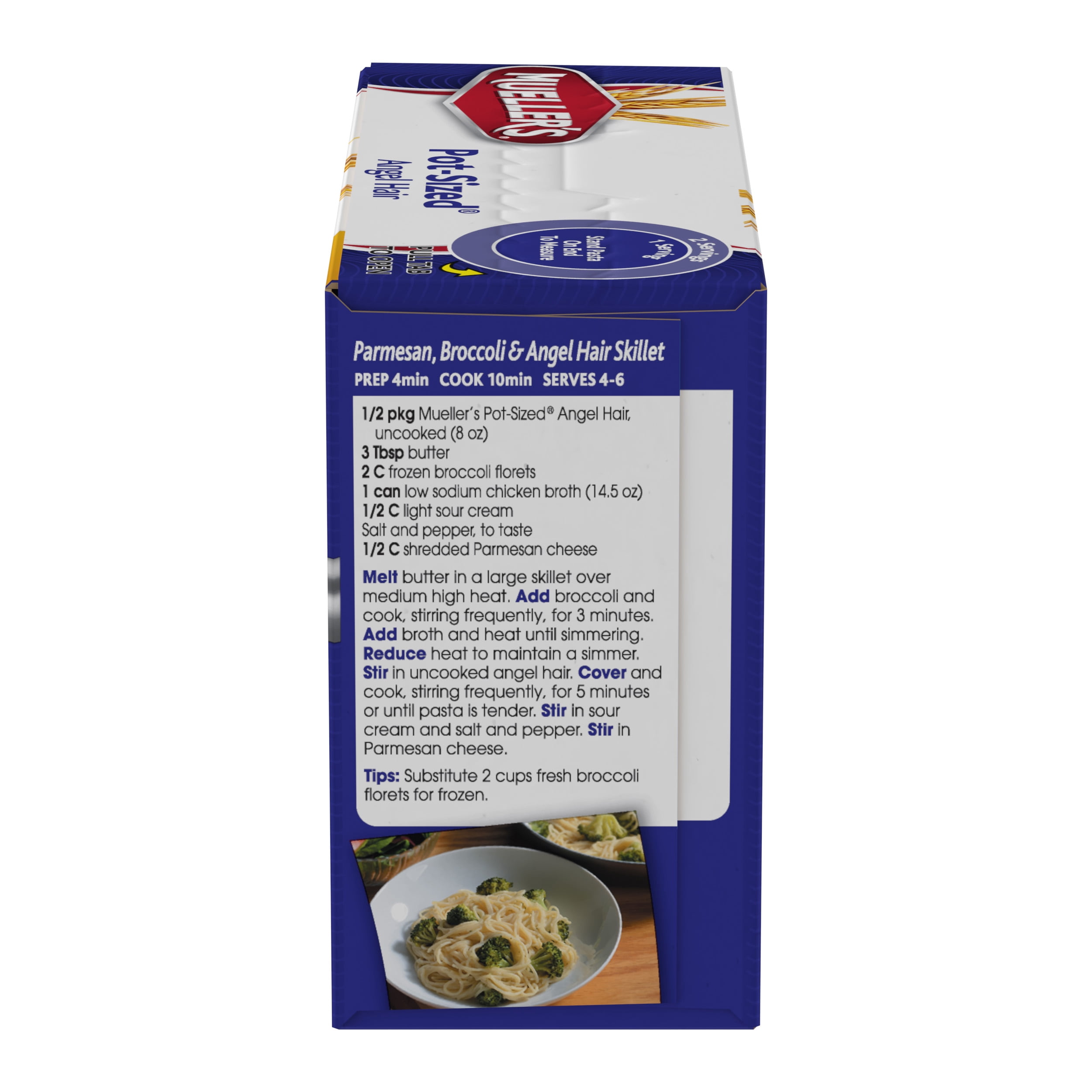 (2 pack) Mueller's Pot-Sized Sodium-Free, Cholesterol-Free Angel Hair Capellini Pasta, 16 oz (Shelf-Stable)