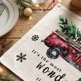 thumbnail image 6 of Smile Let It Snow Merry Bright Truck Christmas Placemats Set of 4, 12 x 18 Inch, Buffalo Check Plaid, 6 of 8