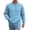 Sky Blue, variant on Gytharion Men's Contrast Stripe Sweatshirts Crew Neck Kangaroo Pockets Ribbed Cuffs Comfortable Pullovers Fall Winter Sports Sweatshirts