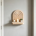 thumbnail image 5 of yuHome Yellow Wooden Floating Shelf Wall Mounted Decorative Storage | 6.3X4.7X4.7 Inch | Small Wood Board Shelf | Display Shelf for Bedroom Living Room Outdoor Decor, 5 of 6