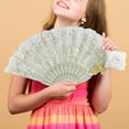 thumbnail image 3 of Paper Fans Set - LED Handheld Fan for Parties Large Functional Fan for Dancing Glowing Performance for Weddings and Home Decorations, 3 of 4