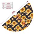 thumbnail image 3 of Lsque Vintage Black White Plaid Sunflowe Print Christmas Tree Skirt, Tree Skirt with Ties or Velcro, Perfect for Holiday Decorations, Halloween, and New Year-48", 3 of 7