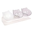 thumbnail image 3 of Cuencos elevados para gatos perfecl Cuenco de alimentación para mascotas lavable Plato para gatitos comida para gatos con menos vómitos y cuenco de agua Claro, 3 of 8