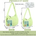 thumbnail image 6 of Lohol Quilted Puffer Tote Bag for Women - Large Crossbody Bag, Lightweight Nylon Puffy Carryall Hobo Puff Shoulder Bag-Light Green, 6 of 10