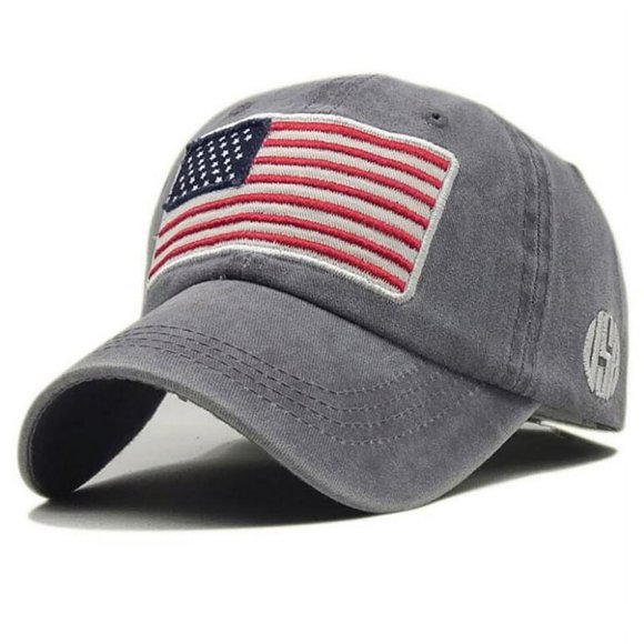1PC Gray USA American Flag Patch Hat Military Tactical Operator Detachable Baseball Cap