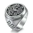 thumbnail image 2 of QQTDFG Men Women Signet Ring Stainless Steel Knot Tree of Life Cocktail Party-Silver-8, 2 of 9