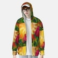 thumbnail image 4 of Kll Rose Psychedelic Print Men'S Women’s Upf 50+ Sun Protection Outdoor Hoodie Jacket Long Sleeve Fishing Hiking Performance Shirt- Xx-Large, 4 of 8