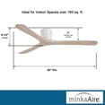 thumbnail image 3 of Minka Aire F663-WHF/BW Avtur 60" Flat White Hugger Ceiling Fan + Remote Control, 3 of 7