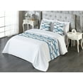 thumbnail image 3 of Nautical Bed Runner Set, Digital Drawn Whale Pattern With Ocean Waves Moby Dick Print Artwork, Decorative Bedding Scarf & 2 Pillow Shams for Hotels Homes, King, Sea Blue Soft Blue White, by Ambesonne, 3 of 3