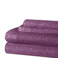 thumbnail image 2 of Elegant Comfort Luxurious Silky Soft Coziest 3-Piece Bed Sheet Set Beautiful Design Wrinkle,Fade and Stain Resistant 100% HypoAllergenic, Twin, Purple-Plum, 2 of 2