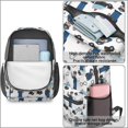 thumbnail image 4 of Police and Officer White Pattern 17" School Backpacks for Teens,Waterproof Oxford Fabric,S-Shape Padded Straps for School,Travel,Hiking,Camping, 4 of 6