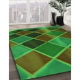 thumbnail image 2 of Ahgly Company Indoor Rectangle Patterned Army Green Area Rugs, 2' x 5', 2 of 6