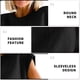thumbnail image 5 of Chaleco Suéteres de otoño Mujer Casual Básico Ajuste holgado Talla grande Traje diario Kuymtek Negro T XL para Mujer, 5 of 9