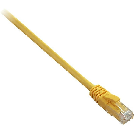 V7 1' CAT5e Snagless Network Patch Cable, Yellow
