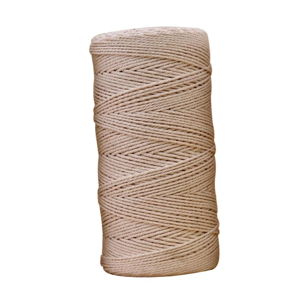 HOOWIFFY Beige Cotton Twine Cord for Macrame, Crafts, Projects, Wrapping, and Home Decoration Supplies