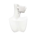 thumbnail image 2 of Silvertone Medium Clef with AB Crystal Crystal Madison Leverback Earrings, 2 of 2