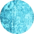thumbnail image 1 of Ahgly Company Indoor Round Oriental Light Blue Industrial Area Rugs, 6' Round, 1 of 4