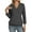 Dark Gray #042, variant on Women's Tops 3/4 Sleeves Business Casual Dressy Elegant Blouses Loose Shirts White XL
