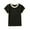Black, variant on KYAIGUO Boys Girls Summer T-Shirts Casual Tops Fashion Breathable Tee Shirts 2-6 Years Unisex Cotton Solid Colours T-Shirt for Toddler Kids