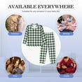 thumbnail image 7 of KLL Scottish Checkered Sleepwear Mens Flannel Pajamas,Long Cotton Pj Set, 7 of 7