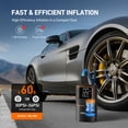thumbnail image 3 of AstroAI Cordless Tire Inflator Portable Air Compressor 150PSI Rechargeable 5200mAh, 12V Air Pump for Car Tires, Bike Tire Pump with LED Light & Digital Pressure Gauge, Auto Shut-Off, 3 of 12