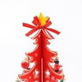 thumbnail image 4 of GUOOL Small Wooden Christmas Tree Ornaments Decoration Present, Perfect Desktop Decor, Red S, 4 of 6