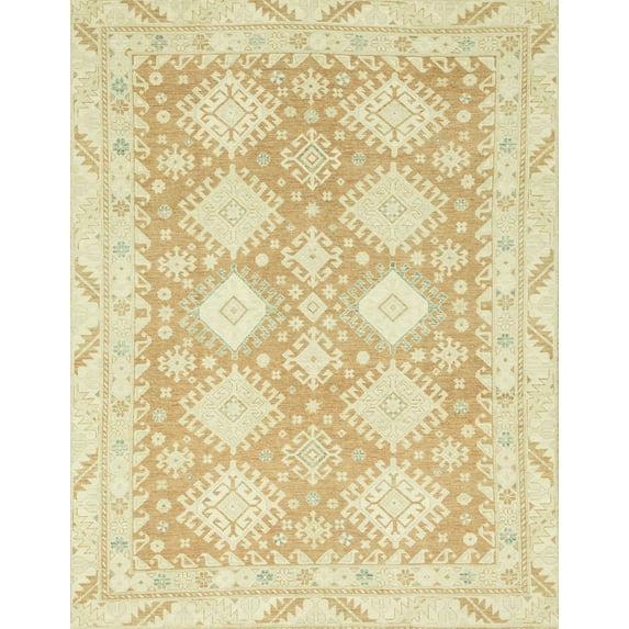 Ahgly Company Machine Washable Indoor Rectangle Abstract Khaki Gold Area Rugs, 2' x 5'