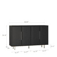 thumbnail image 4 of Hassch 56.7" Buffet Cabinet with Storage, Sideboard Cabinet with Adjustable Shelves & 4 Doors, Coffee Bar Cabinet, Credenza for Kitchen, Dining Room, Living Room, Black, 4 of 11