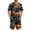 Dark Gray, variant on Mens Halloween 2 Piece Sets Candy Castle Round Neck Horror Tees Matching Bat Skull Bermuda Funny Shorts, 2XL