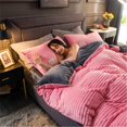 thumbnail image 1 of Soft Warm Coral Velvet Quilt Bedding Flannel Thickening Warm Duvet Cover Home Bedding Quilt CoverCoffee-duvet cover150x200cm He Qiyong unisex, 1 of 1