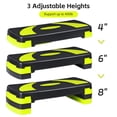 thumbnail image 3 of ZenSports 30'' Adjustable Workout Aerobic Step Platform W/4 Risers 4’’ 6’’ 8’’, Non-Slip Surface, Yellow, 3 of 9