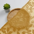 thumbnail image 5 of MKHILL 42x18 Gold Jacquard Clip Sheer Valance Curtains 2 Panels, Rod Pocket Semi Sheer Window Topper for Kitchen RV Small Windows, Each 42"Wx18"L, 5 of 9