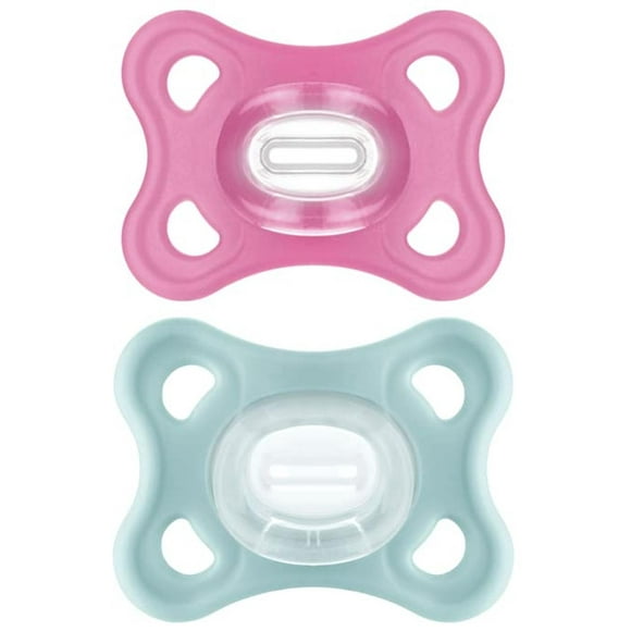 Chupetes de Silicona MAM Comfort Azul Ligeros con Estuche Esterilizador para Bebés de 3 a 12 Meses