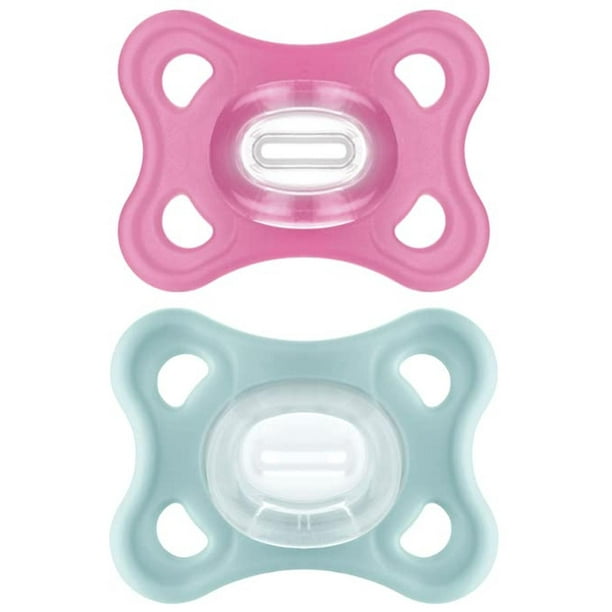 Chupetes de Silicona MAM Comfort Azul Ligeros con Estuche Esterilizador para Bebés de 3 a 12 Meses